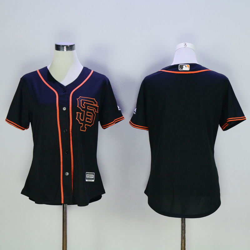 Women San Francisco Giants Blank Black MLB Jerseys->women mlb jersey->Women Jersey